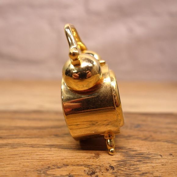 Collezio Mini Brass Clock Miniature Desk Clock - Picture 4 of 7